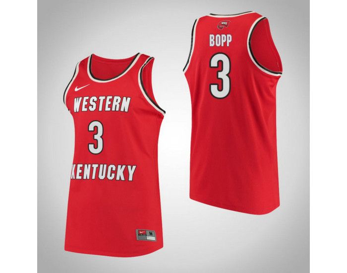 Western Kentucky #3 Sidnee Bopp Performance Authentic College Basketball Jersey Red