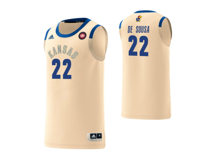 Kansas Jayhawks #22 Silvio De Sousa Harlem Renaissance Authentic College Basketball Jersey Cream
