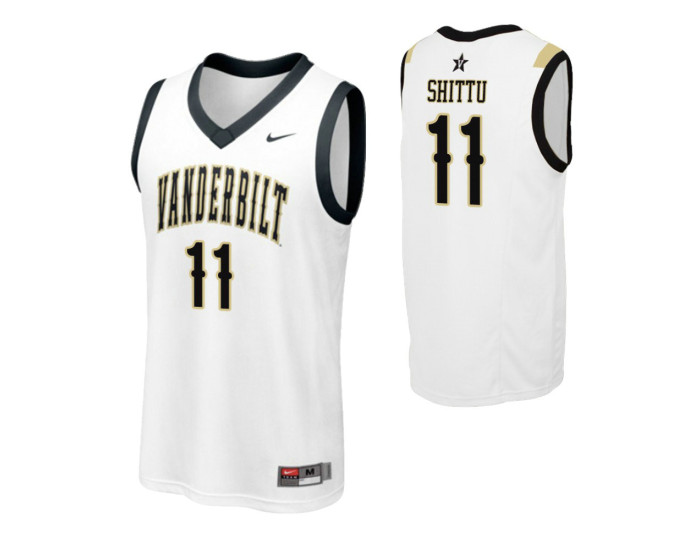 Vanderbilt Commodores #11 Simisola Shittu White Authentic College Basketball Jersey