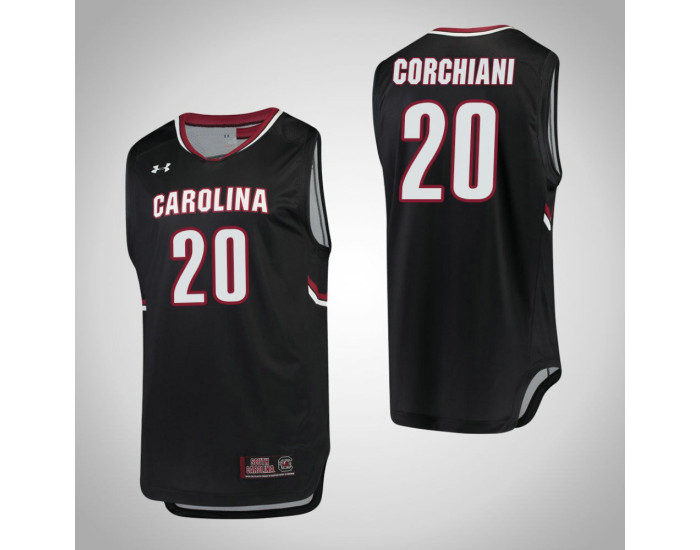South Carolina Gamecocks #20 Tommy Corchiani Authentic College Basketball Jersey Black