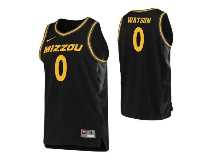 Missouri Tigers #0 Torrence Watson Authentic College Basketball Jersey Black