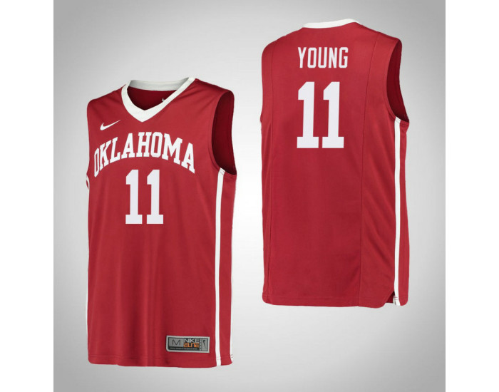 Oklahoma Sooners #11 Trae Young Authentic College Basketball Jersey Red