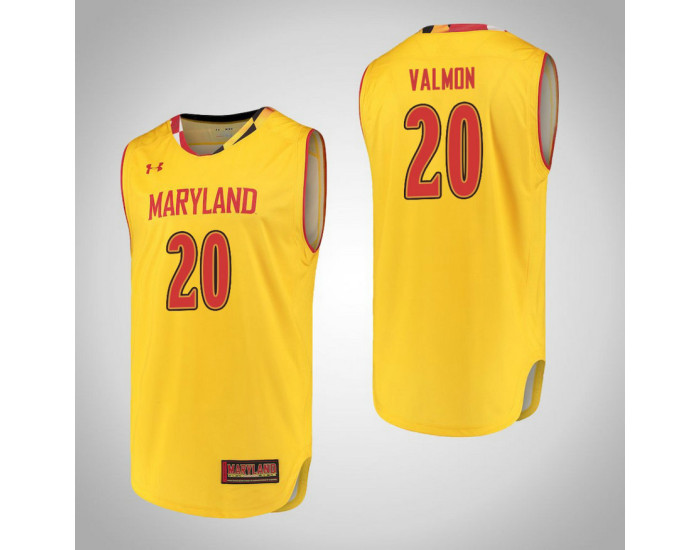Youth Maryland Terrapins #20 Travis Valmon Authentic College Basketball Jersey Yellow