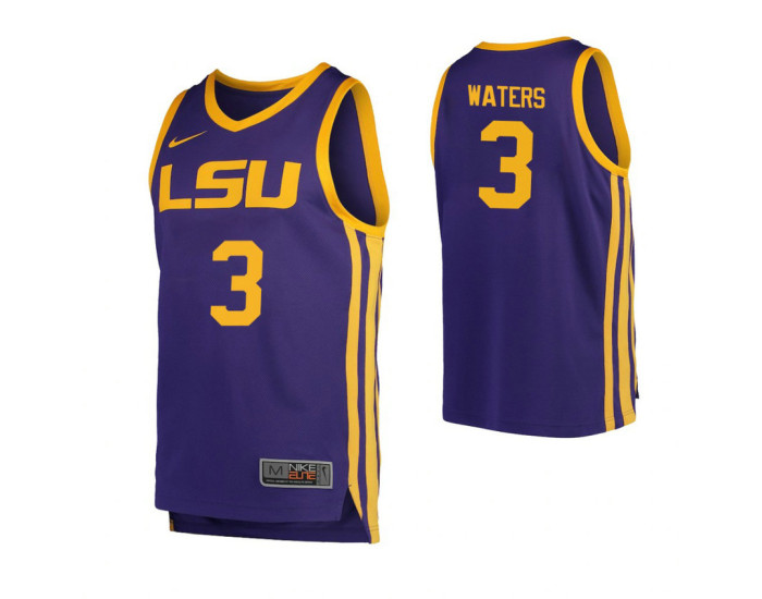 Youth LSU Tigers #3 Tremont Waters Authentic College Basketball Jersey Purple