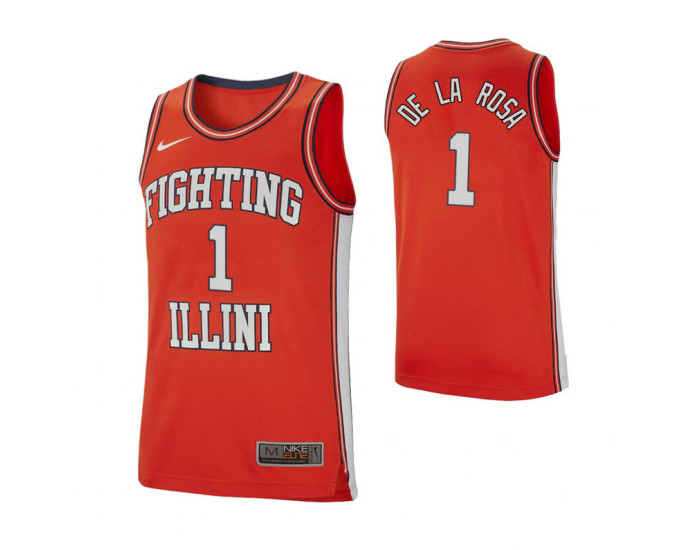 Youth Illinois Fighting Illini #1 Trent Frazier Retro Performance Authentic College Basketball Jersey Orange