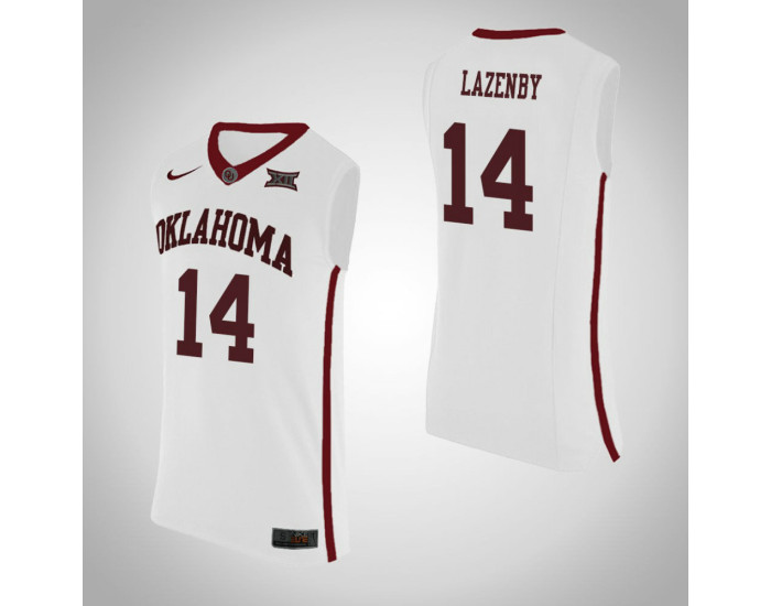 Oklahoma Sooners #14 Ty Lazenby Authentic College Basketball Jersey White