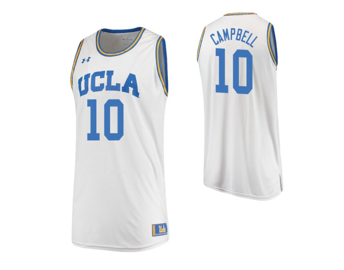 Youth UCLA Bruins #10 Tyger Campbell Road Authentic College Basketball Jersey White