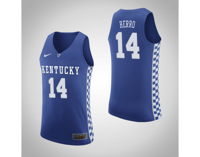 Youth Kentucky Wildcats #14 Tyler Herro Home Replica College Basketball Jersey Royal