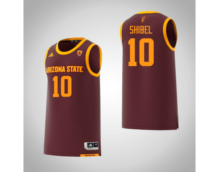 Arizona State Sun Devils #10 Vitaliy Shibel Authentic College Basketball Jersey Maroon