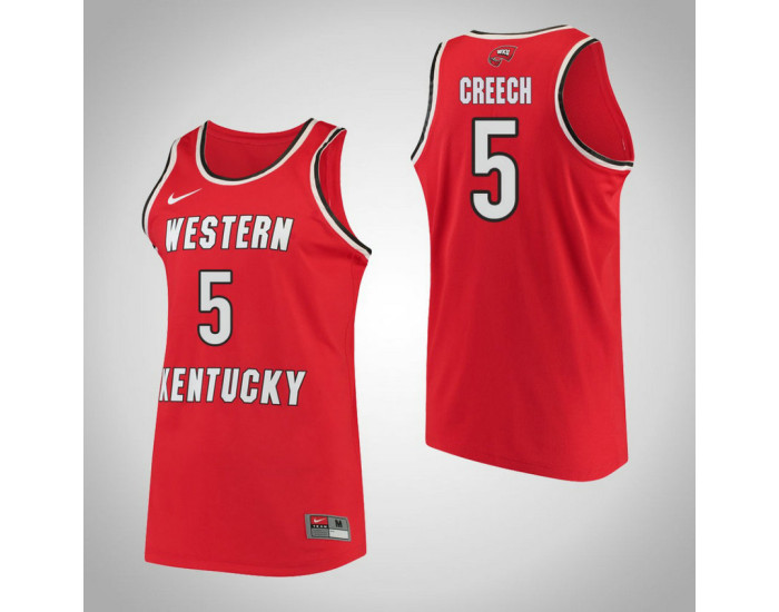 Youth Western Kentucky #5 Whitney Creech Performance Authentic College Basketball Jersey Red