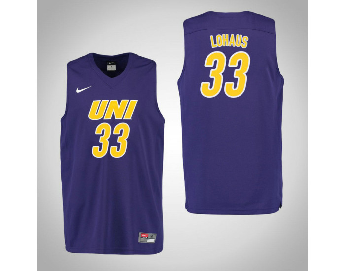 Youth Northern Iowa Panthers #33 Wyatt Lohaus Authentic College Basketball Jersey Purple