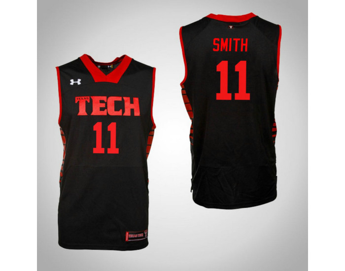Texas Tech Red Raiders #11 Zach Smith Authentic College Basketball Jersey Black