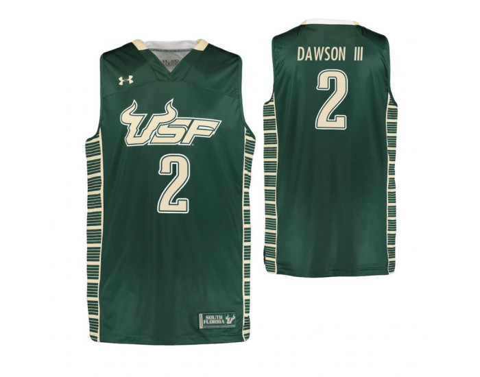 Youth South Florida Bulls #2 Zack Dawson III Authentic College Basketball Jersey Green