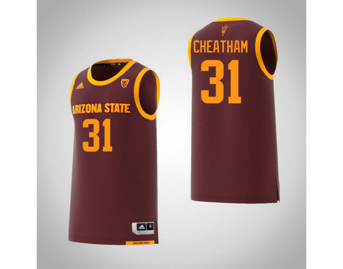 Arizona State Sun Devils #31 Zylan Cheatham Authentic College Basketball Jersey Maroon