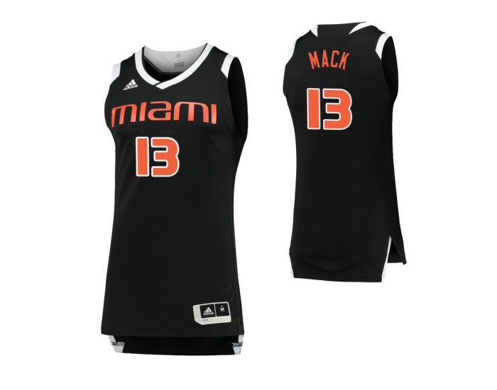 Youth Miami Hurricanes Anthony Mack Chase Authentic College Basketball Jersey Black White
