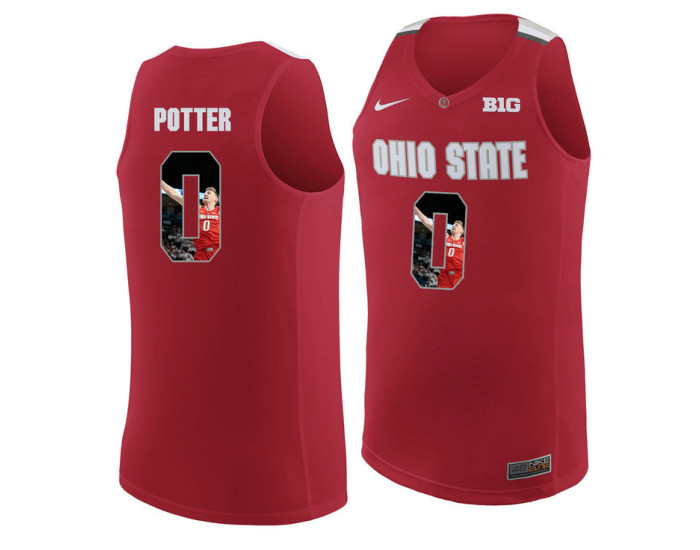 Ohio State Buckeyes #0 Micah Potter Authentic College Basketball Jersey Red