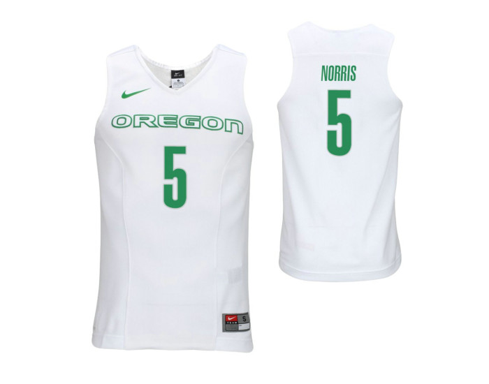 Youth Oregon Ducks Miles Norris Replica College Basketball Jersey White