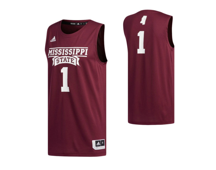 Youth Mississippi State Bulldogs #1 Basketball Authentic College Basketball Jersey Maroon
