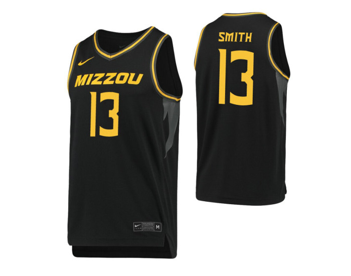 Missouri Tigers #5 Mitchell Smith Black Authentic College Basketball Jersey