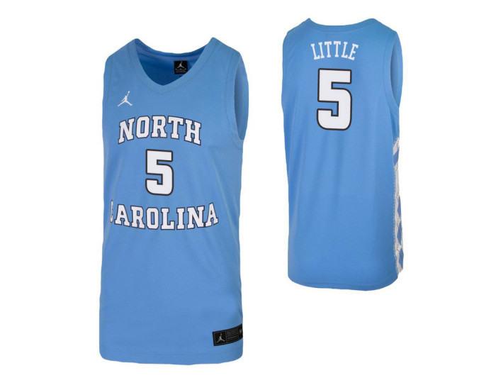 Nassir Little Authentic College Basketball Jersey Carolina Blue North Carolina Tar Heels