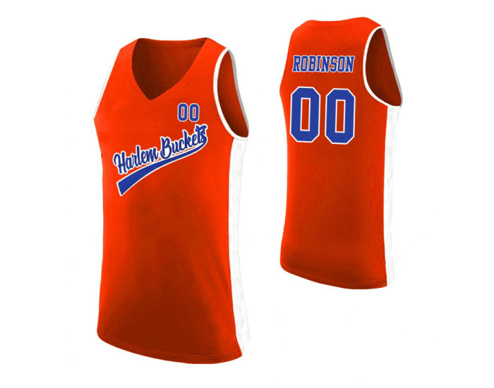 Harlem Buckets Nate Robinson Uncle Drew Authentic College Basketball Jersey Orange