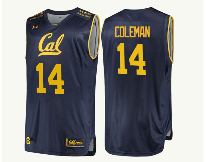 Youth California Golden Bears #14 Don Coleman Authentic College Basketball Jersey Navy