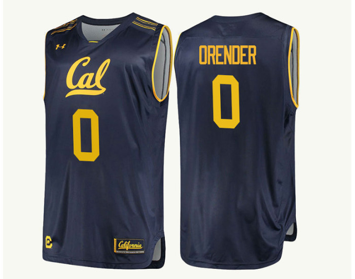 Youth California Golden Bears #0 Jacob Orender Authentic College Basketball Jersey Navy