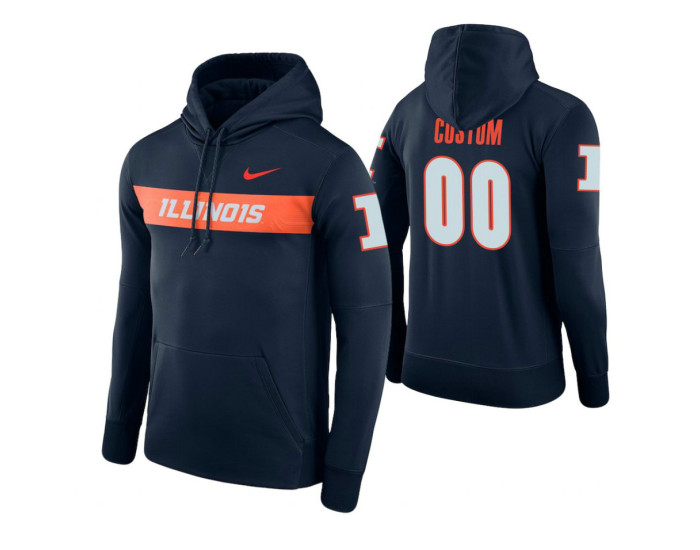 Uconn Huskies #00 Custom Men's Navy Pullover Hoodie