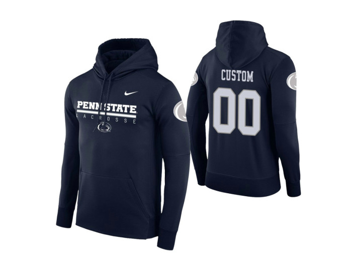 Penn State Nittany Lions #00 Custom Men's Navy Hoodie