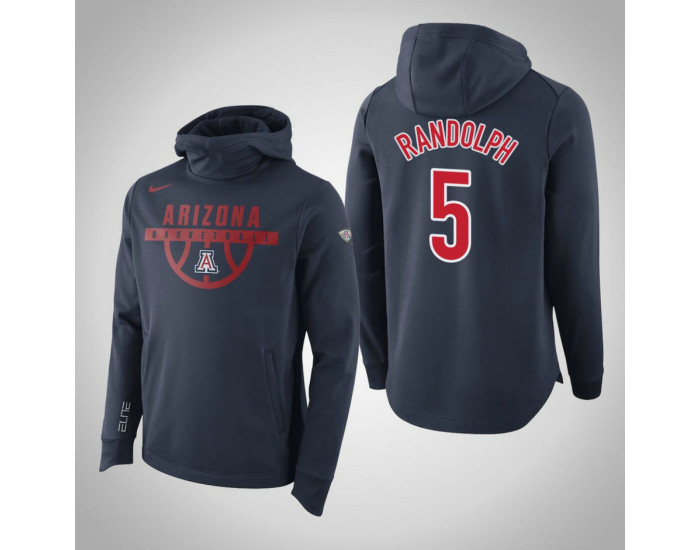 Arizona Wildcats #5 Randolph Men's Navy Elite College Basketball Hoodie