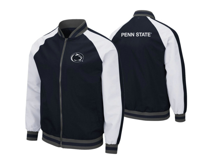 Penn State Nittany Lions Navy Kent Full-Zip Bomber Jacket