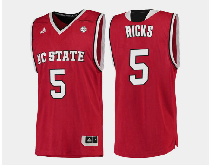 NC State WolfPack #5 Darius Hicks Red Road Authentic College Basketball Jersey