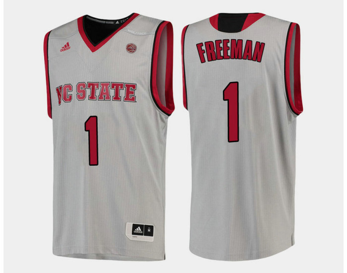 Youth NC State WolfPack #1 Lennard Freeman White Home Authentic College Basketball Jersey