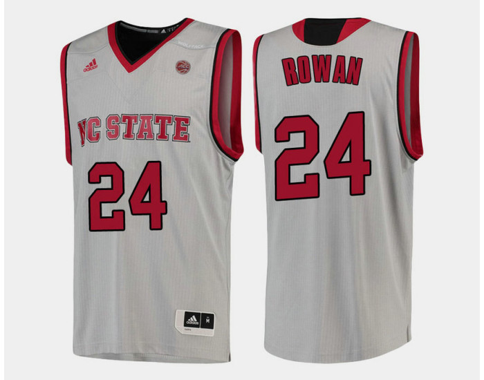 NC State WolfPack #24 Maverick Rowan White Home Authentic College Basketball Jersey