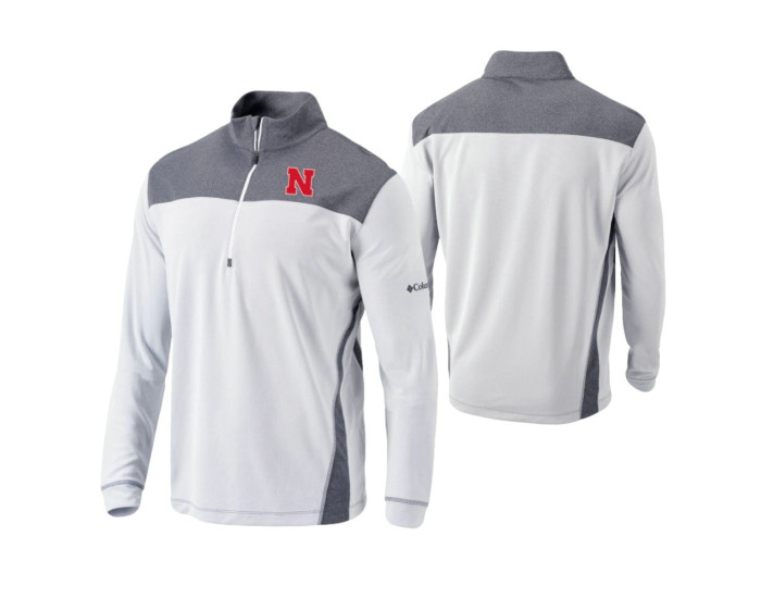 Nebraska Cornhuskers White Omni-Wick Standard Quarter-Zip Jacket