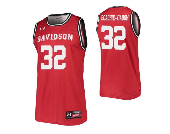 Davidson Wildcats #32 Nelson Boachie-Yiadom Red Authentic College Basketball Jersey