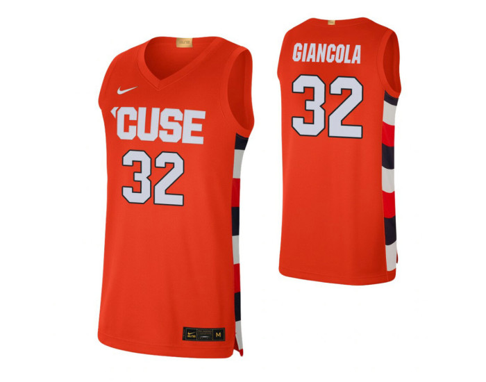 Youth Syracuse Orange #32 Nick Giancola Orange Replica College Basketball Jersey