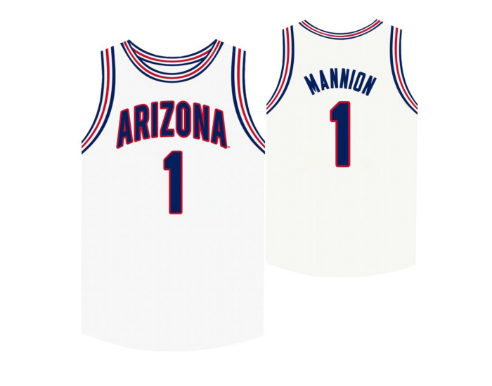 Youth Arizona Wildcats #1 Nico Mannion White Authentic College Basketball Jersey