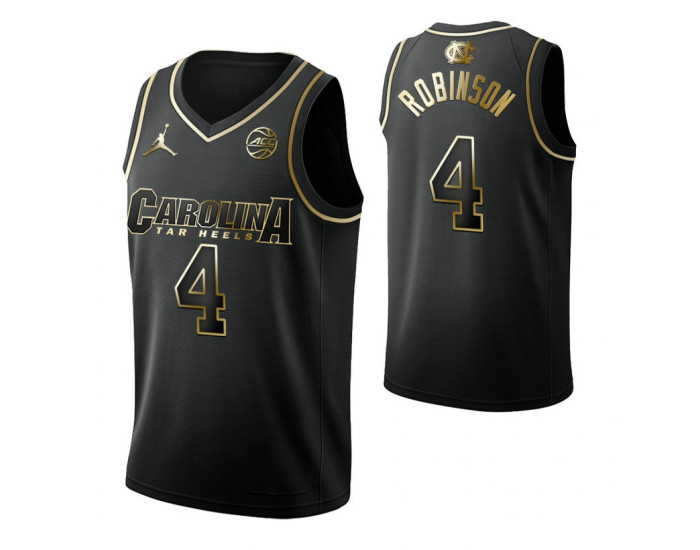 Brandon Robinson North Carolina Tar Heels Black Golden Edition Authentic College Basketball Jersey