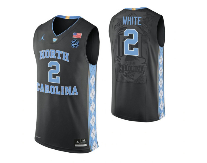 Coby White North Carolina Tar Heels Black Authentic College Basketball Jersey