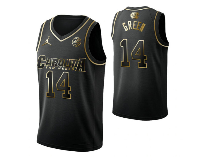 Danny Green North Carolina Tar Heels Black Golden Edition Authentic College Basketball Jersey