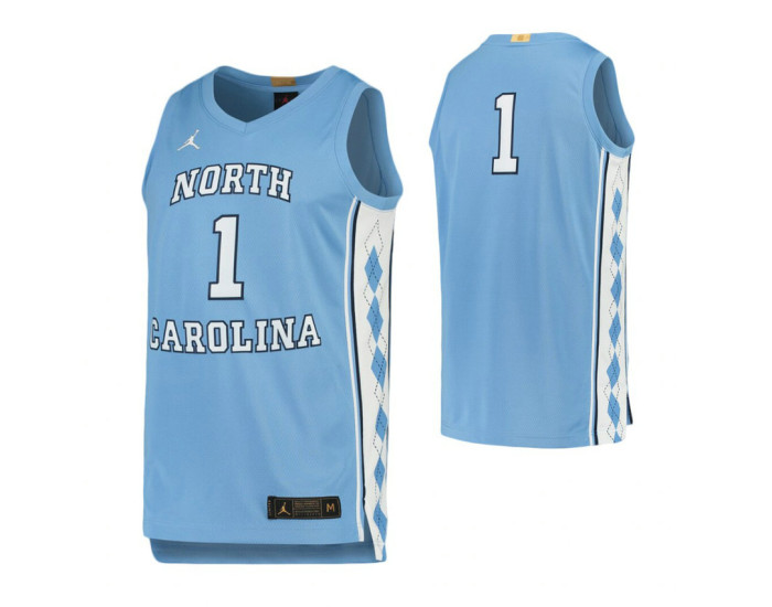 North Carolina Tar Heels #1 Limited Authentic College Basketball Jersey Carolina Blue