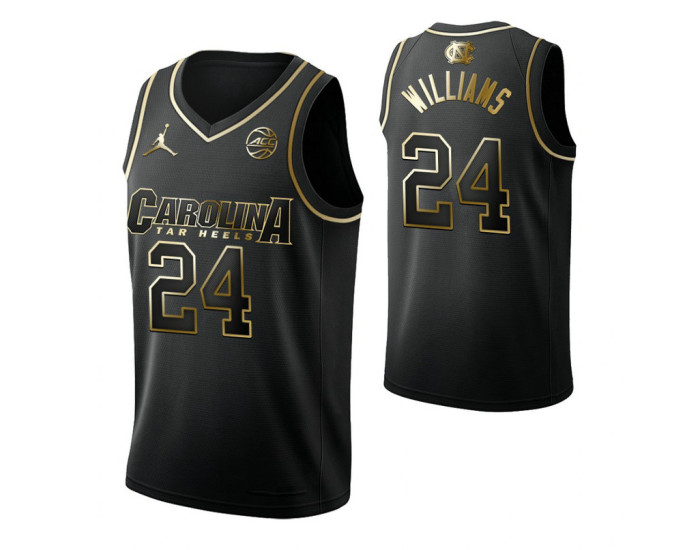 Marvin Williams North Carolina Tar Heels Black Golden Edition Authentic College Basketball Jersey