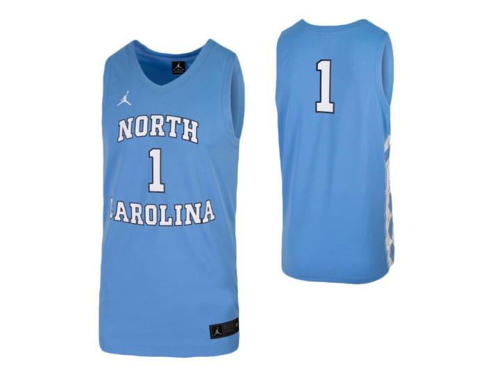 North Carolina Tar Heels #1 Replica College Basketball Jersey Carolina Blue