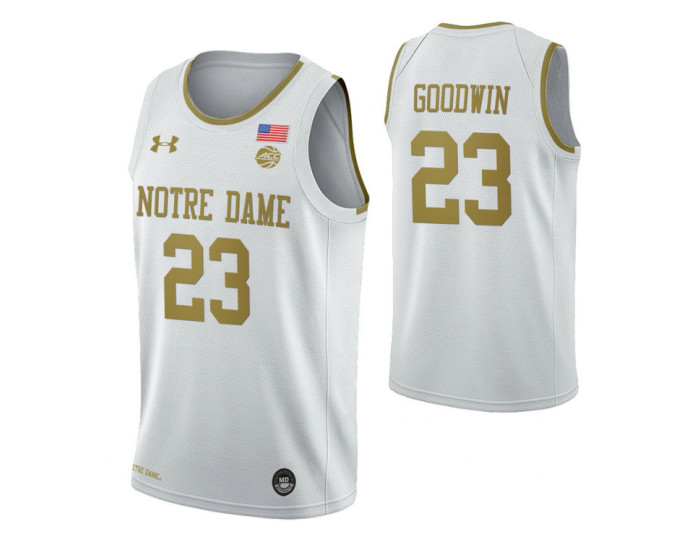 Dane Goodwin Notre Dame Fighting Irish White Authentic College Basketball Jersey