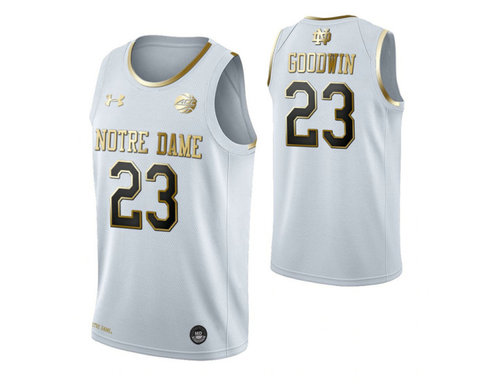 Notre Dame Fighting Irish #23 Dane Goodwin White Authentic College Basketball Jersey