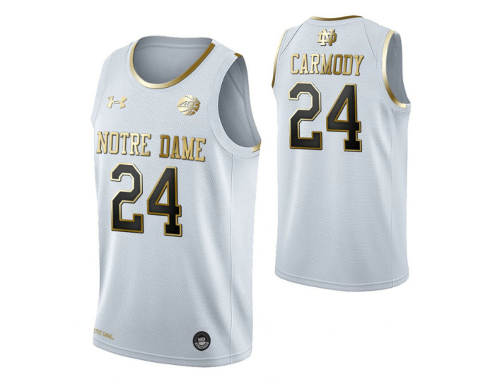 Youth Robby Carmody Notre Dame Fighting Irish White Golden Edition Authentic College Basketball Jersey