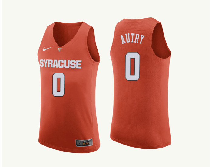 Syracuse Orange #0 Adrian Autry Authentic College Basketball Jersey Orange