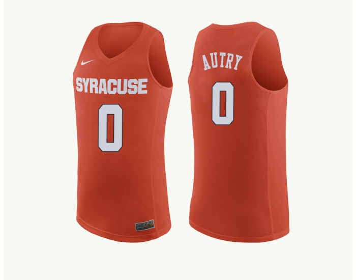 Syracuse Orange #0 Adrian Autry Authentic College Basketball Jersey Orange