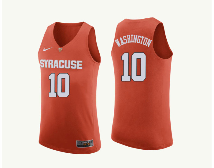 Syracuse Orange #10 Howard Washington Authentic College Basketball Jersey Orange